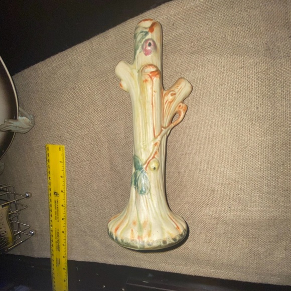 Vintage bud vase , Unique decor , tree trunk - Picture 6 of 9
